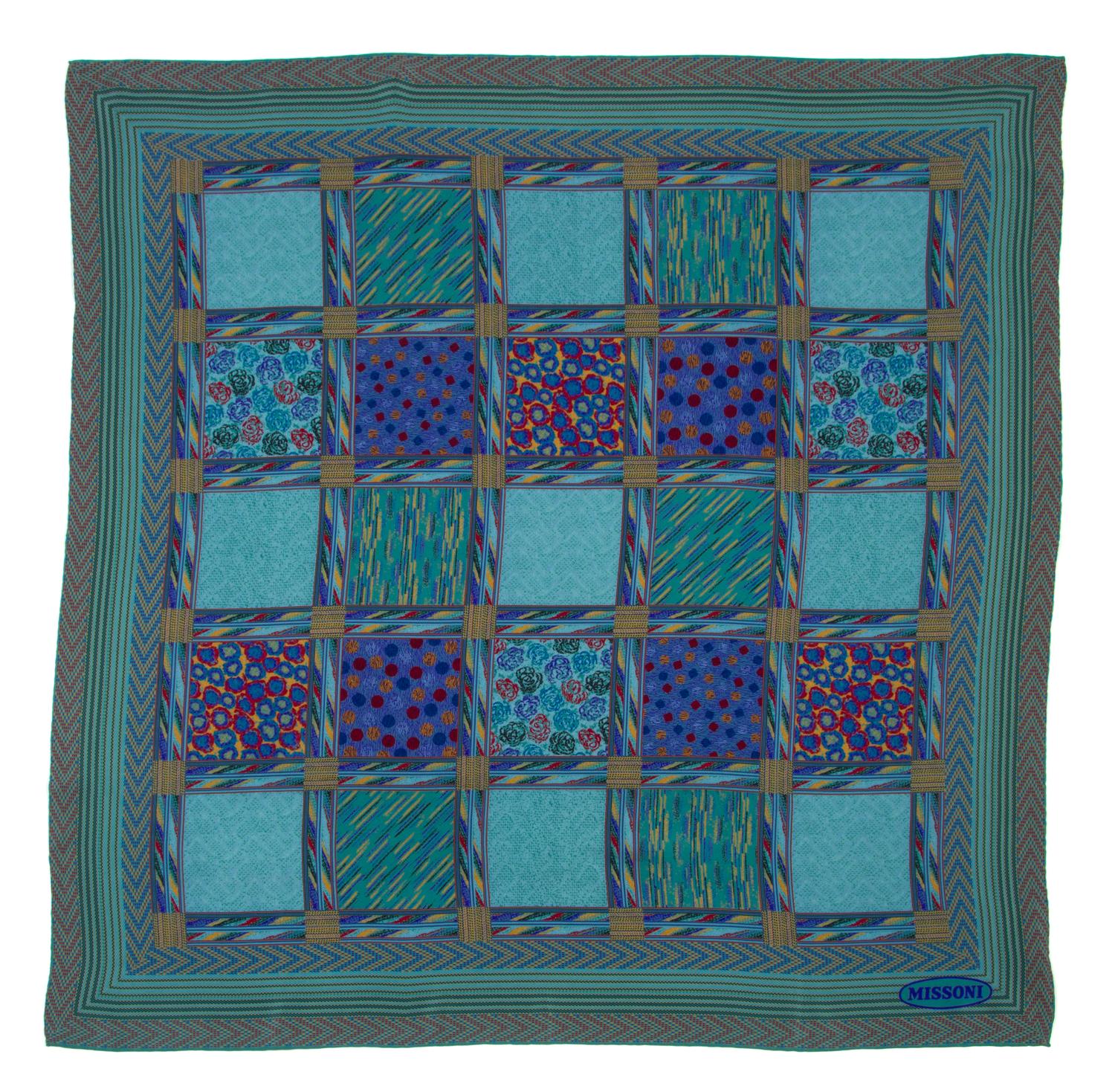 A Missoni Multicolor Silk Scarf, 34"x 34".
