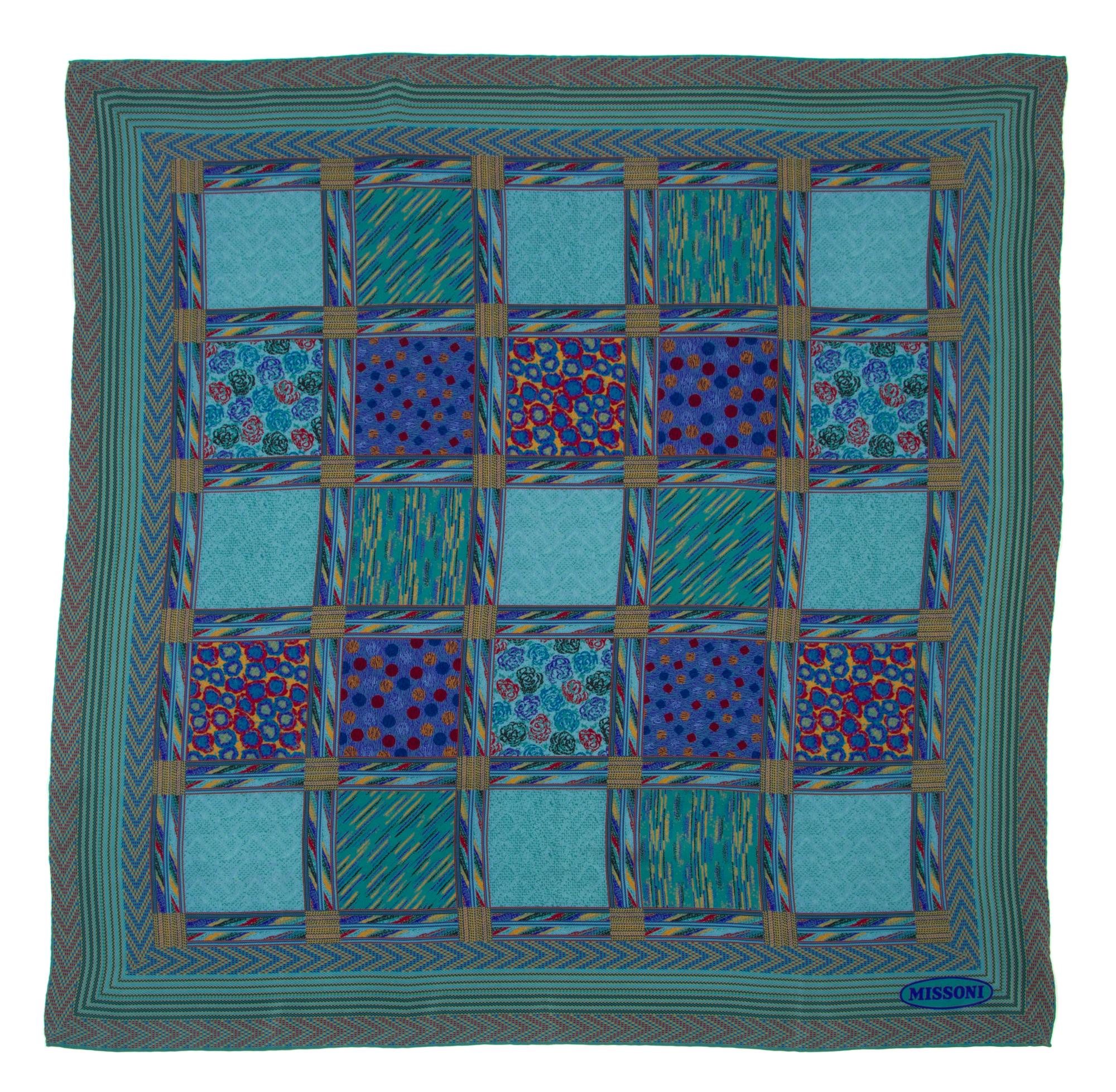 A Missoni Multicolor Silk Scarf, 34"x 34".