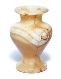 An Egyptian Banded Alabaster Kohl Pot
