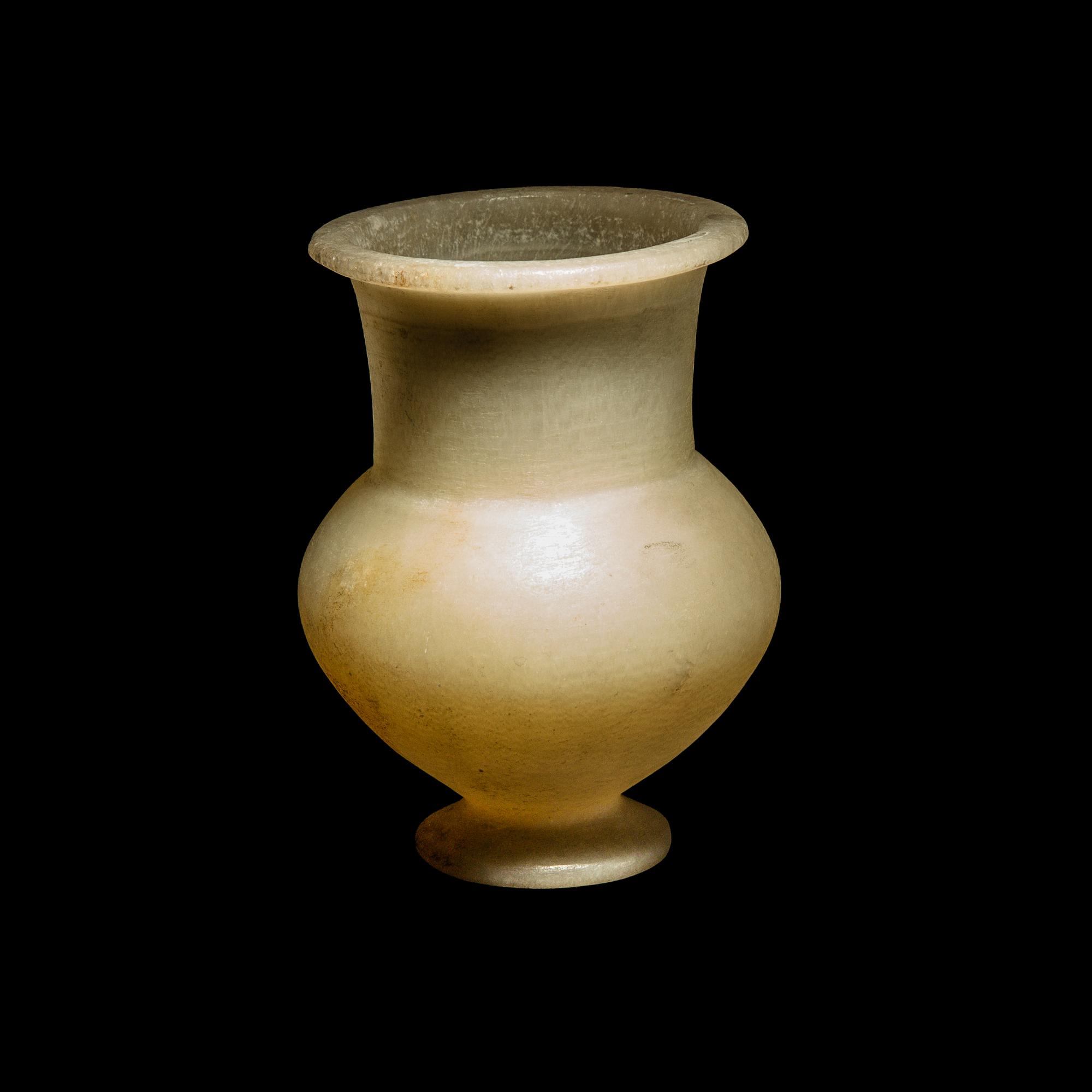 An Egyptian Alabaster Cosmetic Jar