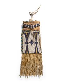 Ute Beaded Buffalo Hide Pouch