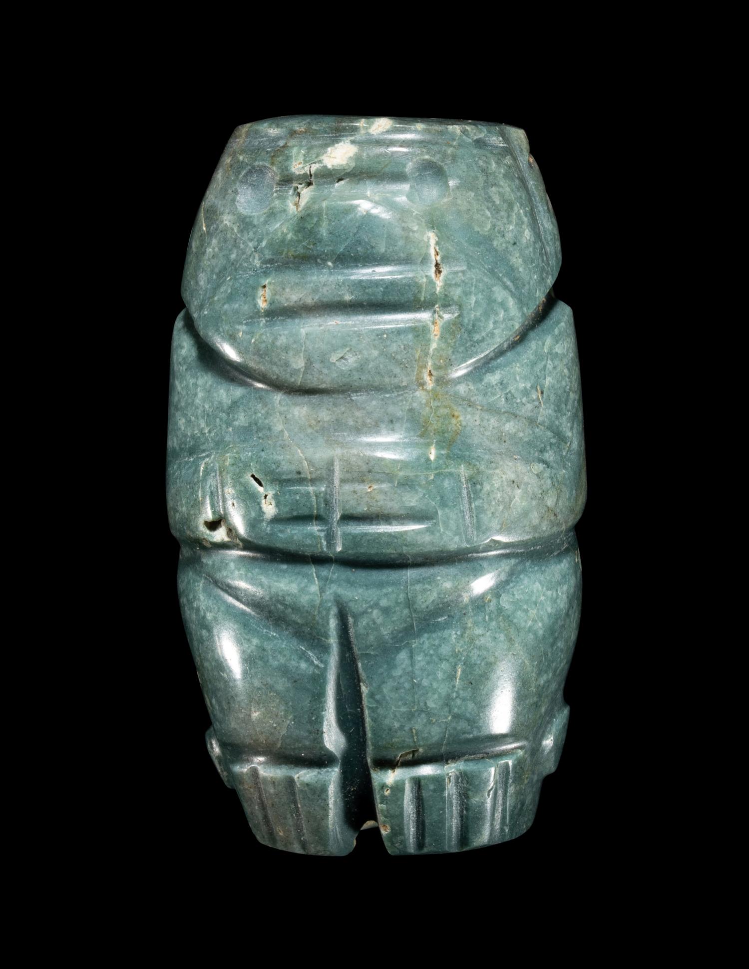 A Costa Rican Jade Figural Pendant