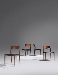 Set of Four Dining Chairs J.L. Mollers Mobelfabrik, Denmark