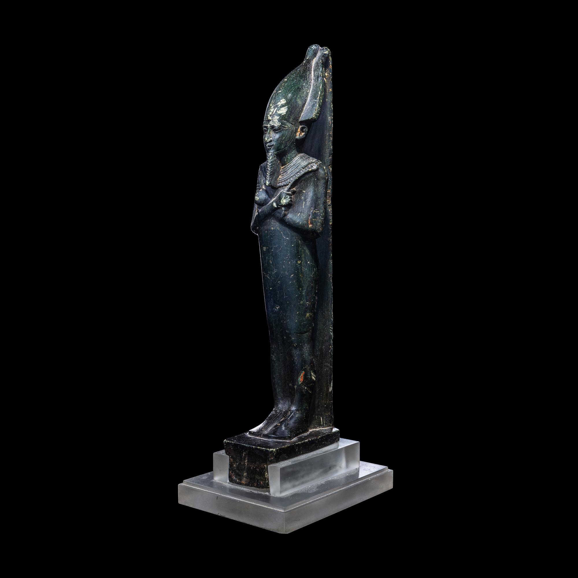 An Egyptian Black Steatite Osiris
