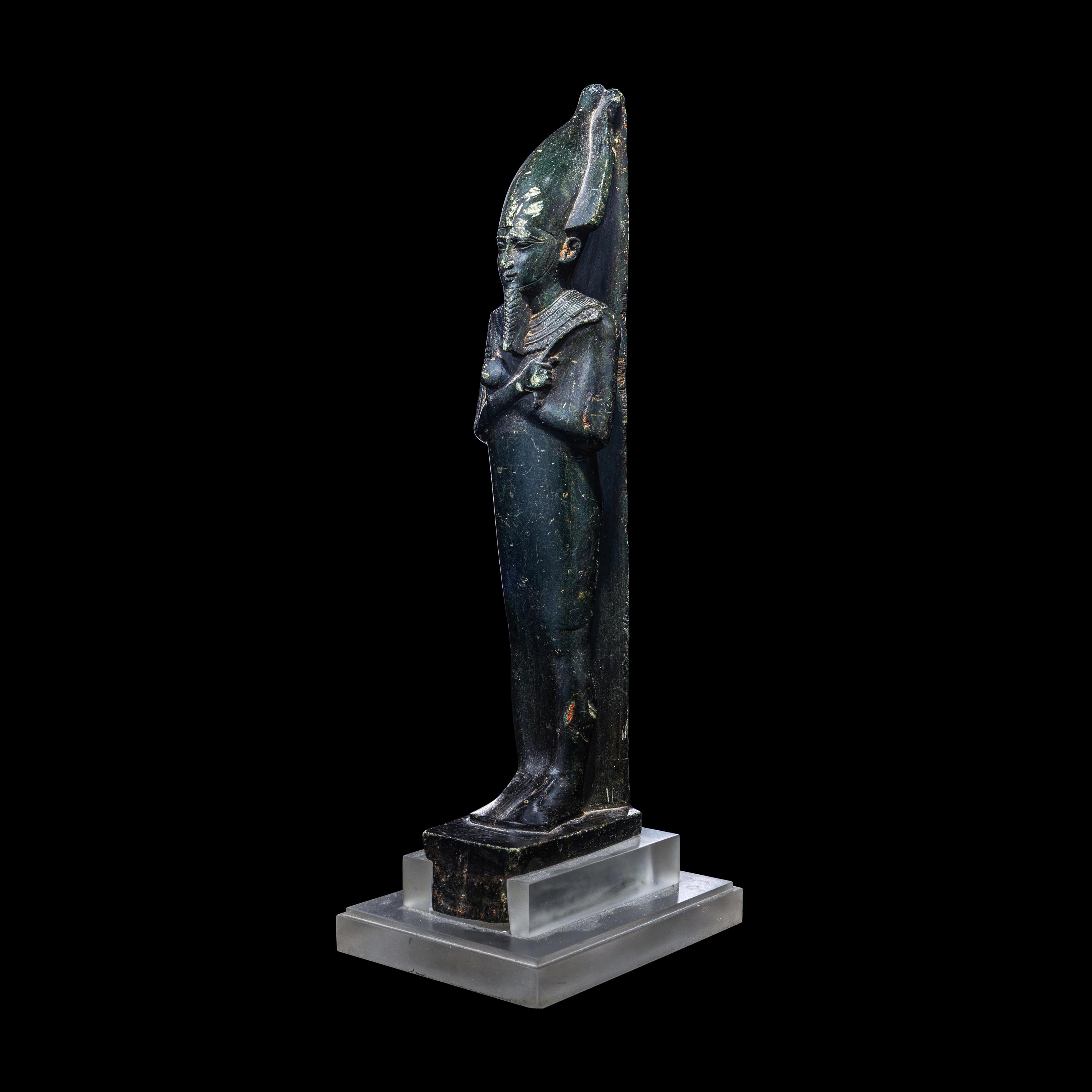 An Egyptian Black Steatite Osiris