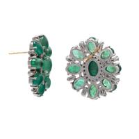EMERALD AND DIAMOND EARRINGS