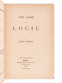 DODGSON, Charles Lutwidge ("Lewis Carroll") (1832-1898). The Game of Logic . London: Mac Millan and Co., 1886.