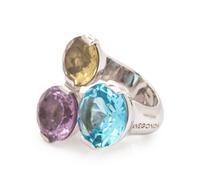 A Sterling Silver and Multigem Ring, Pianegonda,