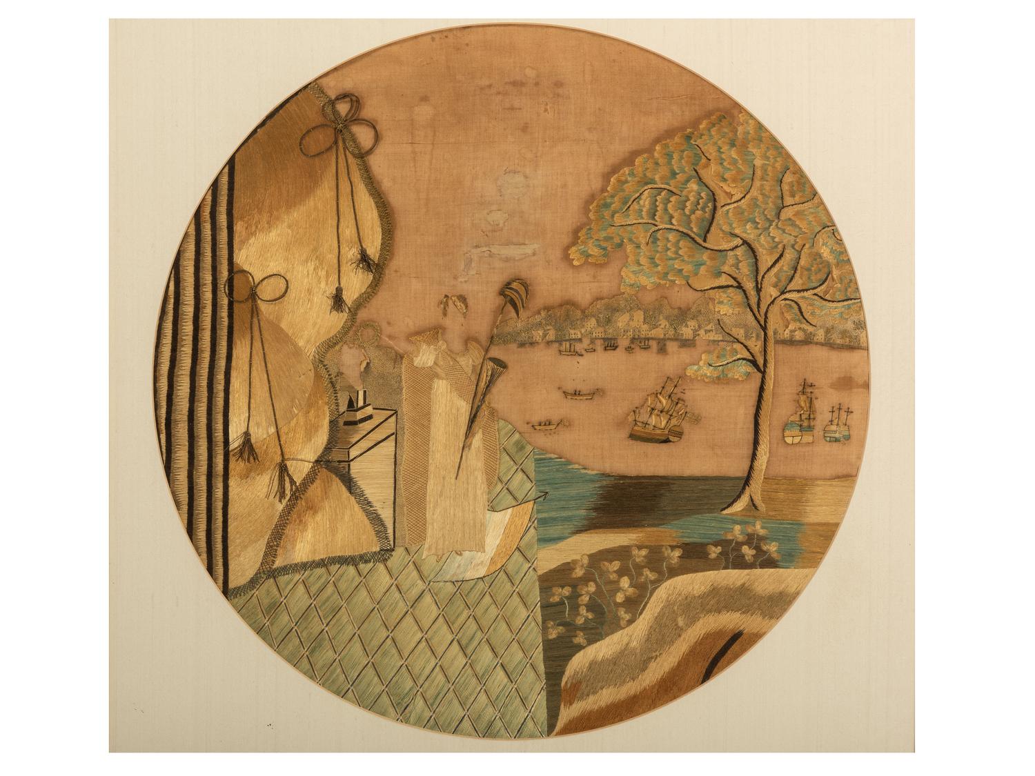 An Allegorical Silk Embroidery Panel