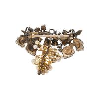 EMERALD AND PEARL BROOCH