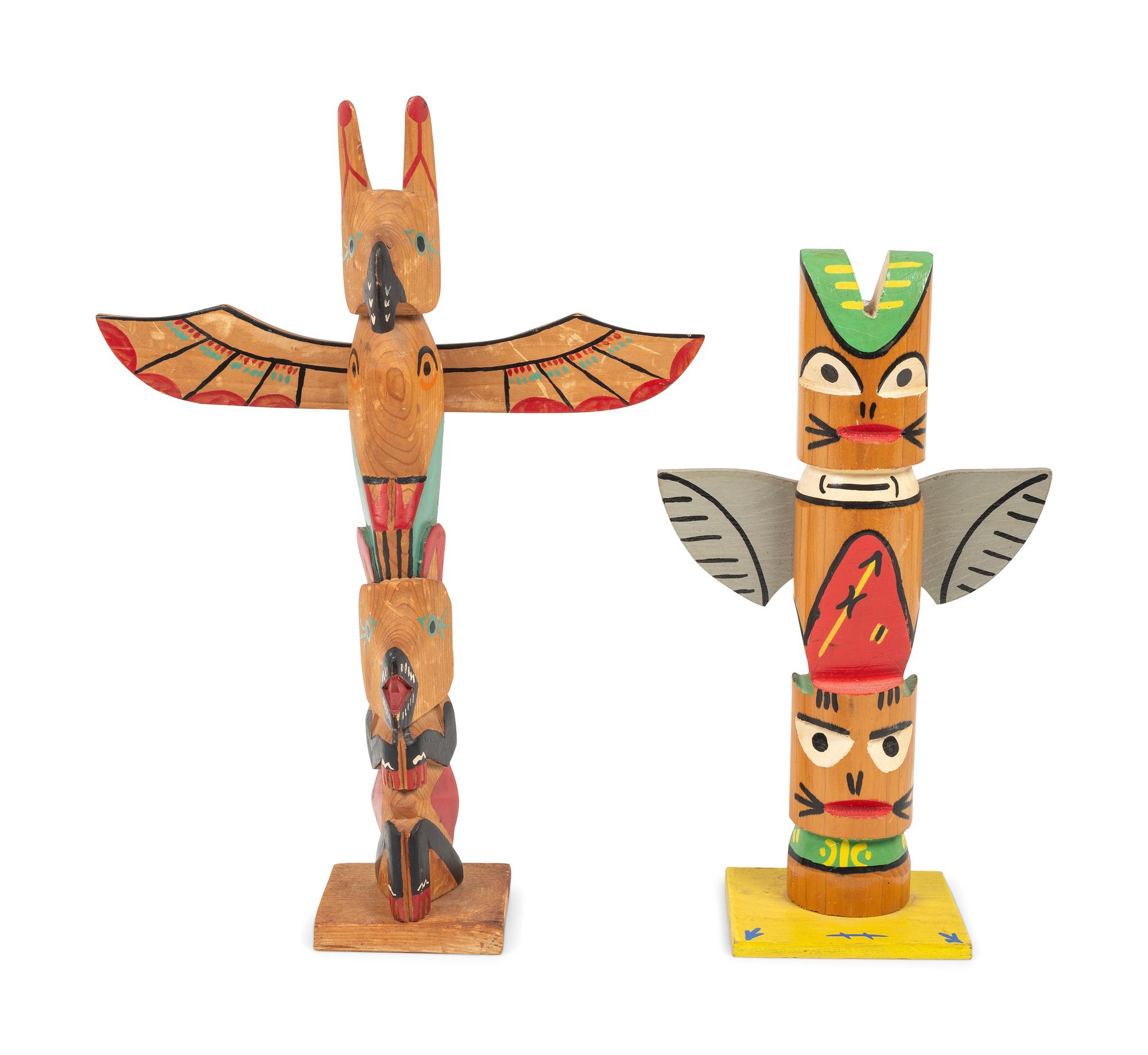Model Northwest Coast Totem Poles