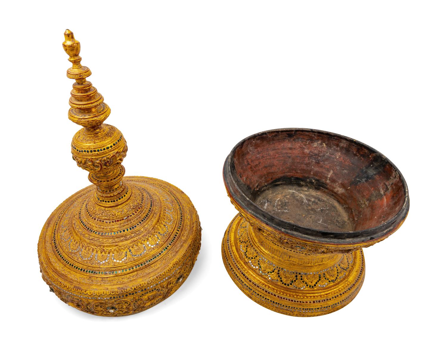 A Large Southeast Asian Giltwood Finial