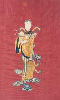 Three Chinese Silk Embroidered Panels