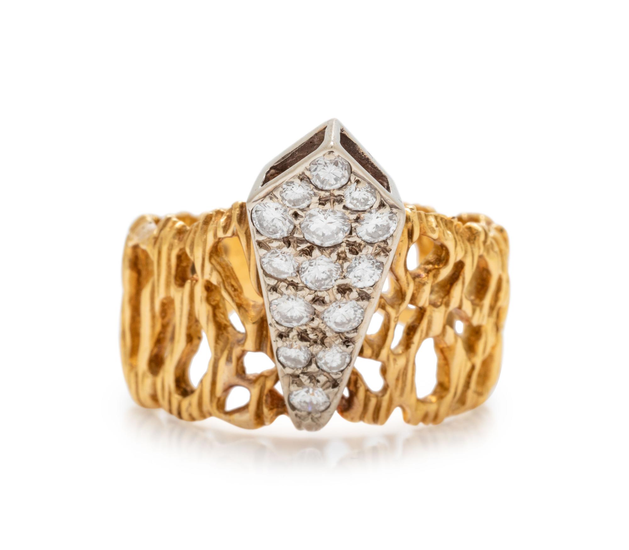 BICOLOR GOLD AND DIAMOND RING