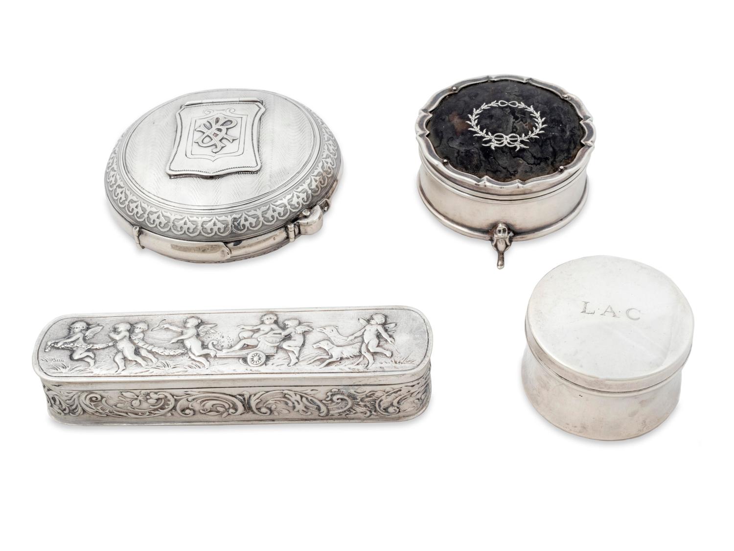 Four European Silver Table Articles — 19th/20th Century