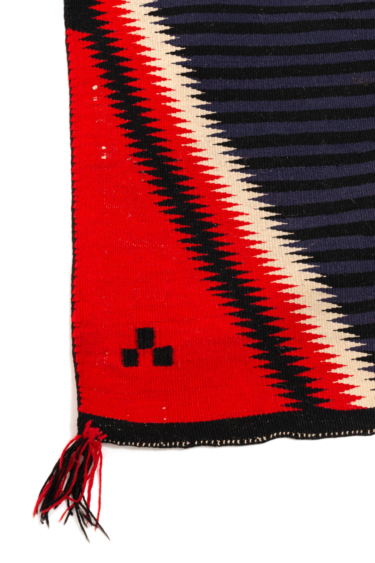 Navajo Hubble Revival Moki-Style Germantown Weaving / Rug
