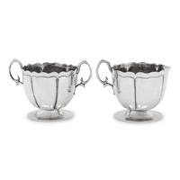 A Mexican Silver Creamer and Sugar Set