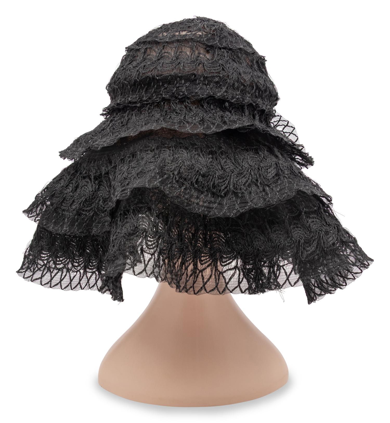 Galanos, Black Lace Hat
