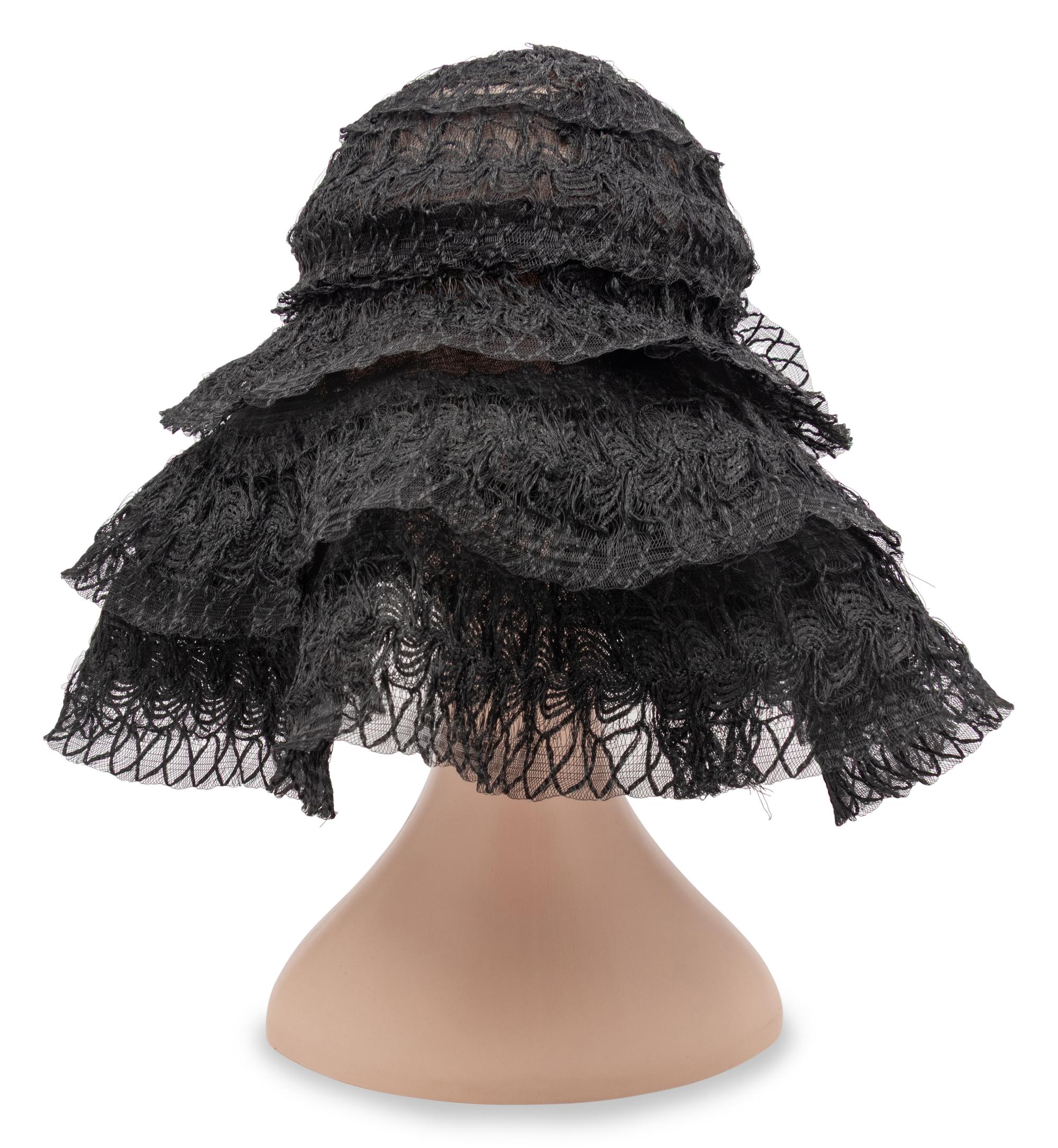 Galanos, Black Lace Hat