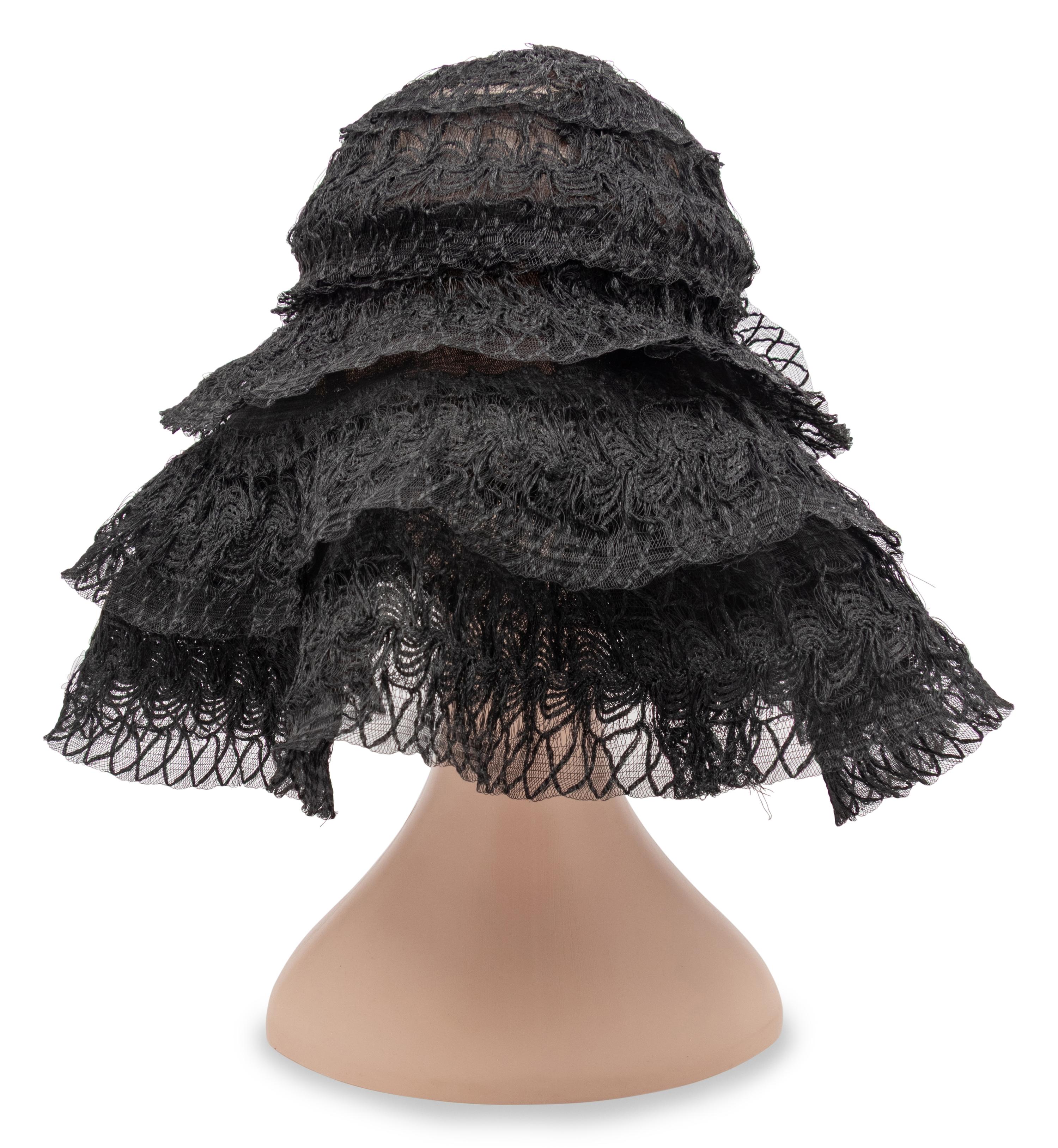 Galanos, Black Lace Hat