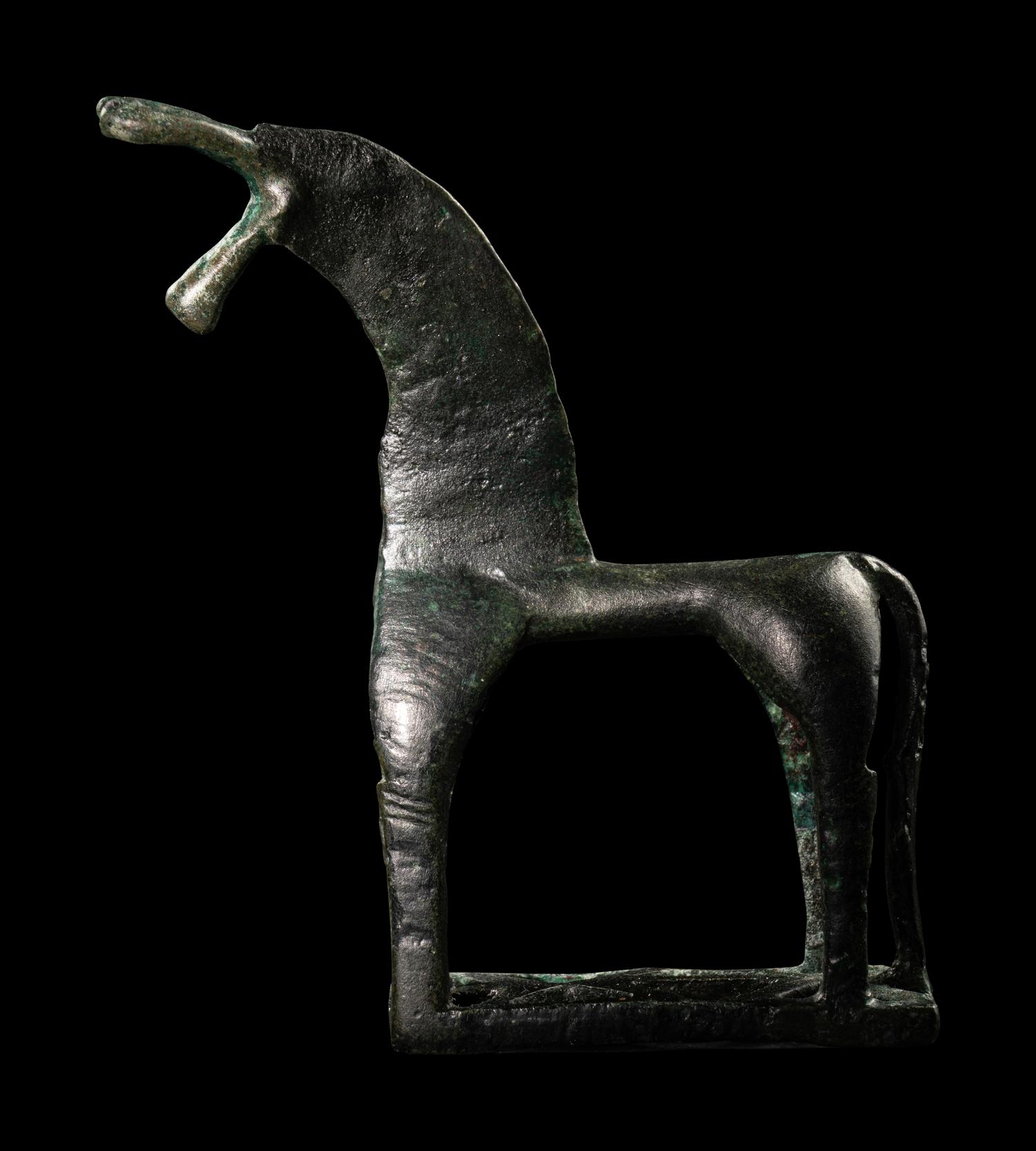 A Geometric Bronze Horse