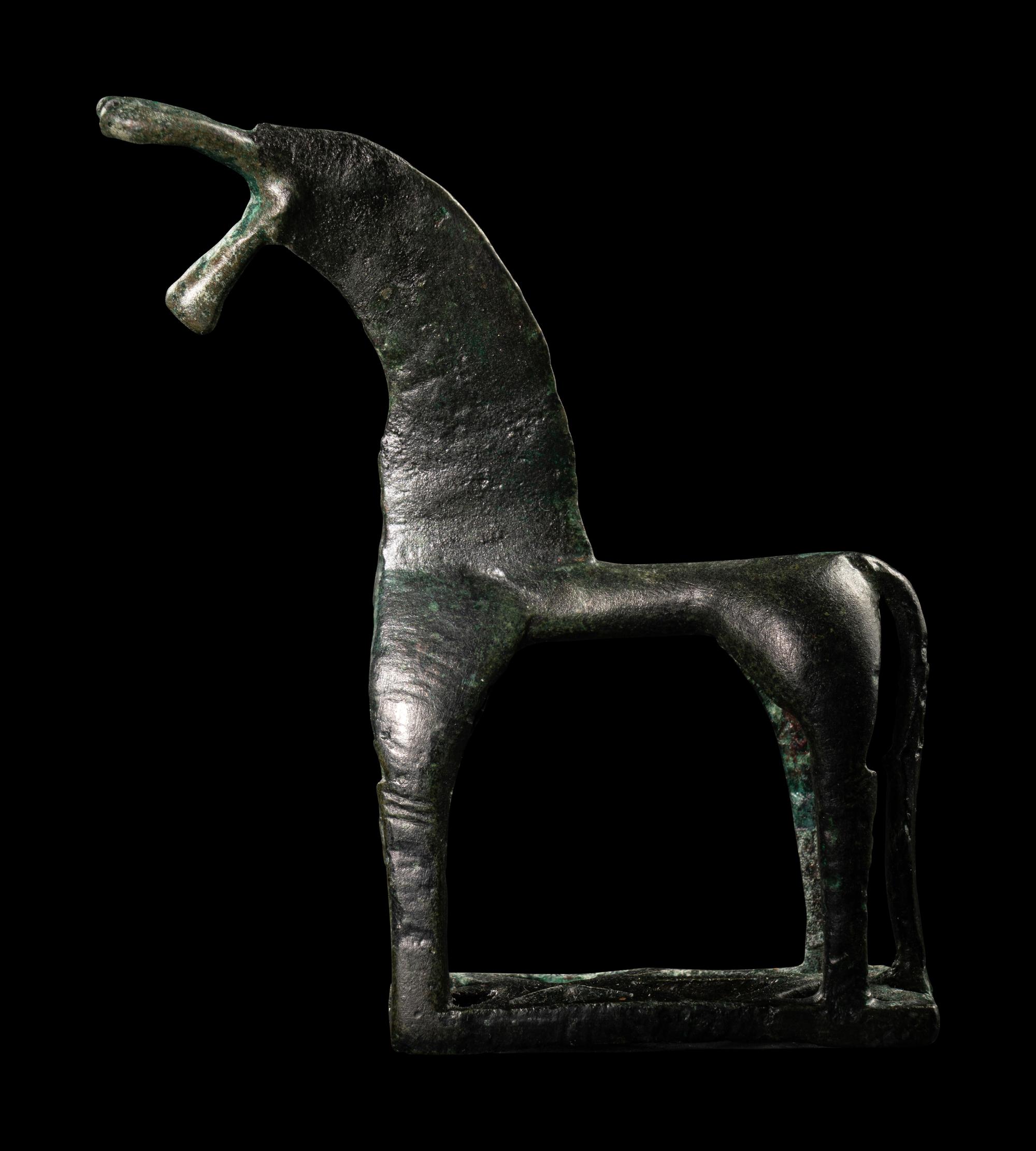 A Geometric Bronze Horse