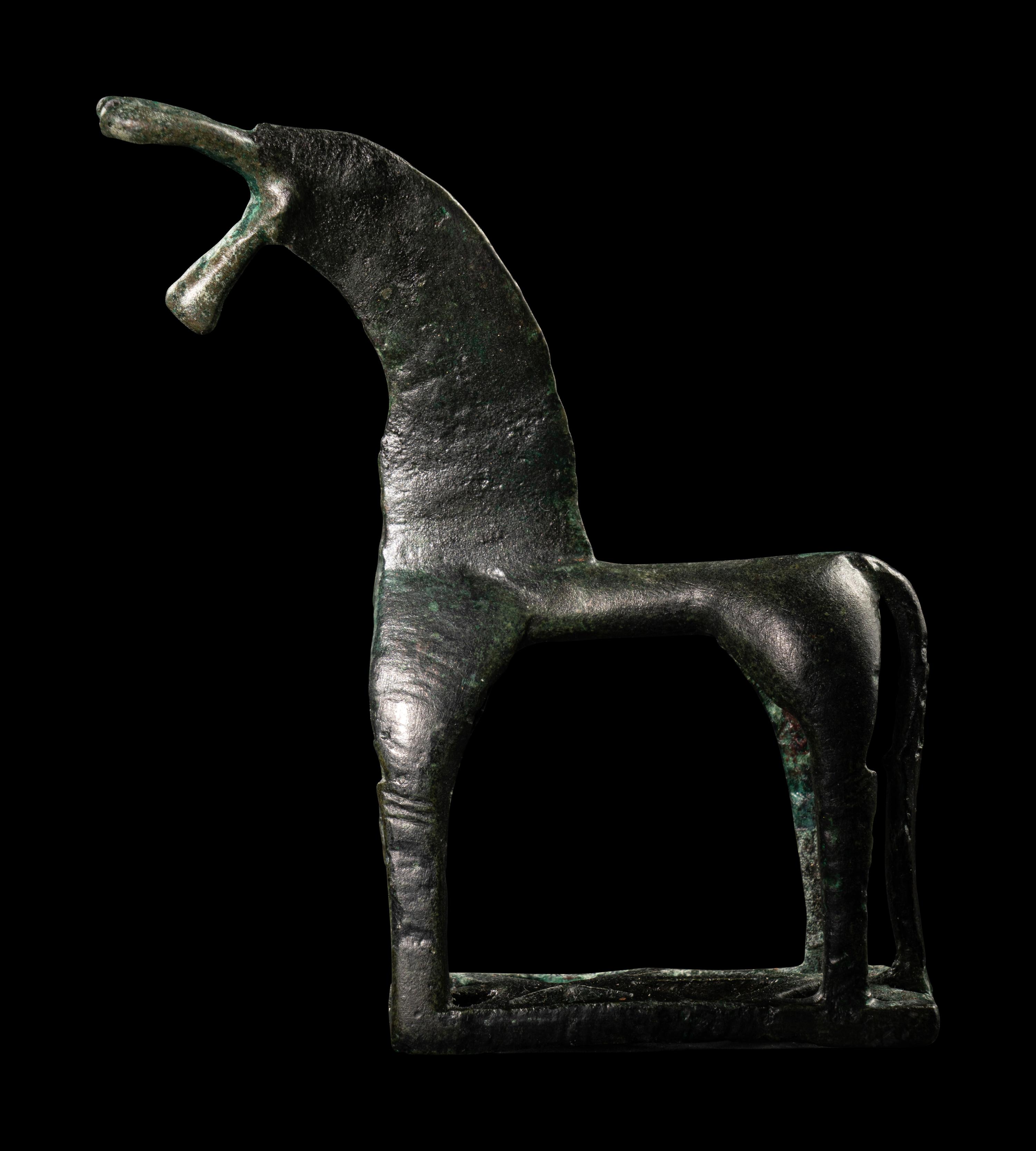 A Geometric Bronze Horse