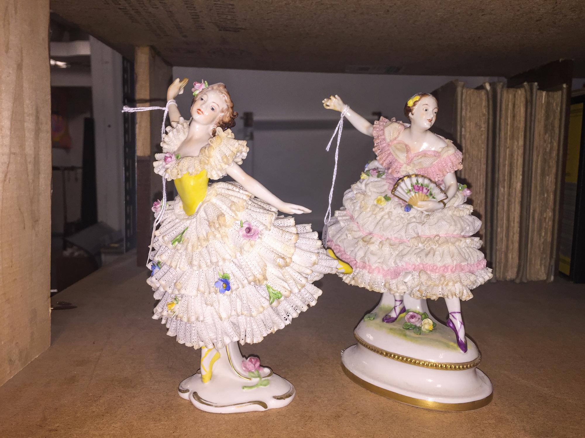 Two Continental Porcelain Figures. Height of tallest 8 3/4 inches.
