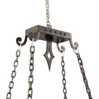 A Gothic Style Iron Eight-Light Chandelier