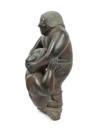 Three Large Inuit Soapstone Carvings