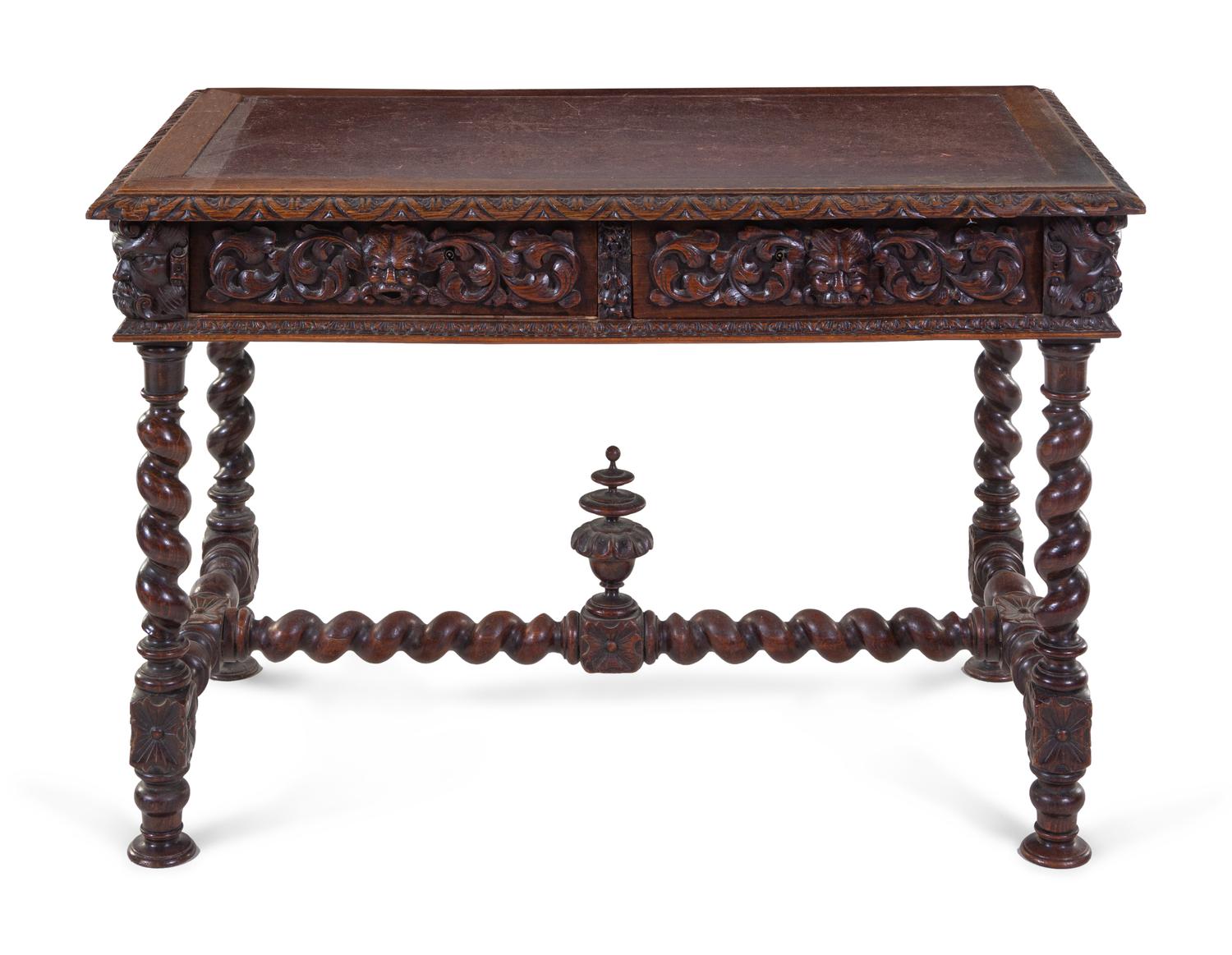A Baroque Revival Carved Oak Table