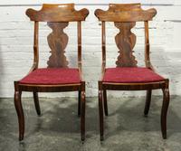 A Pair of American Empire Mahogany Side Chairs Height 35 1/2 inches. — 19TH CENTURY