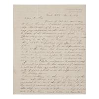 [African-Americana] [Underground Railroad] Autograph Letter, signed, by a Dartmouth Student Who Recounts the Arrival of a Runaway Slave