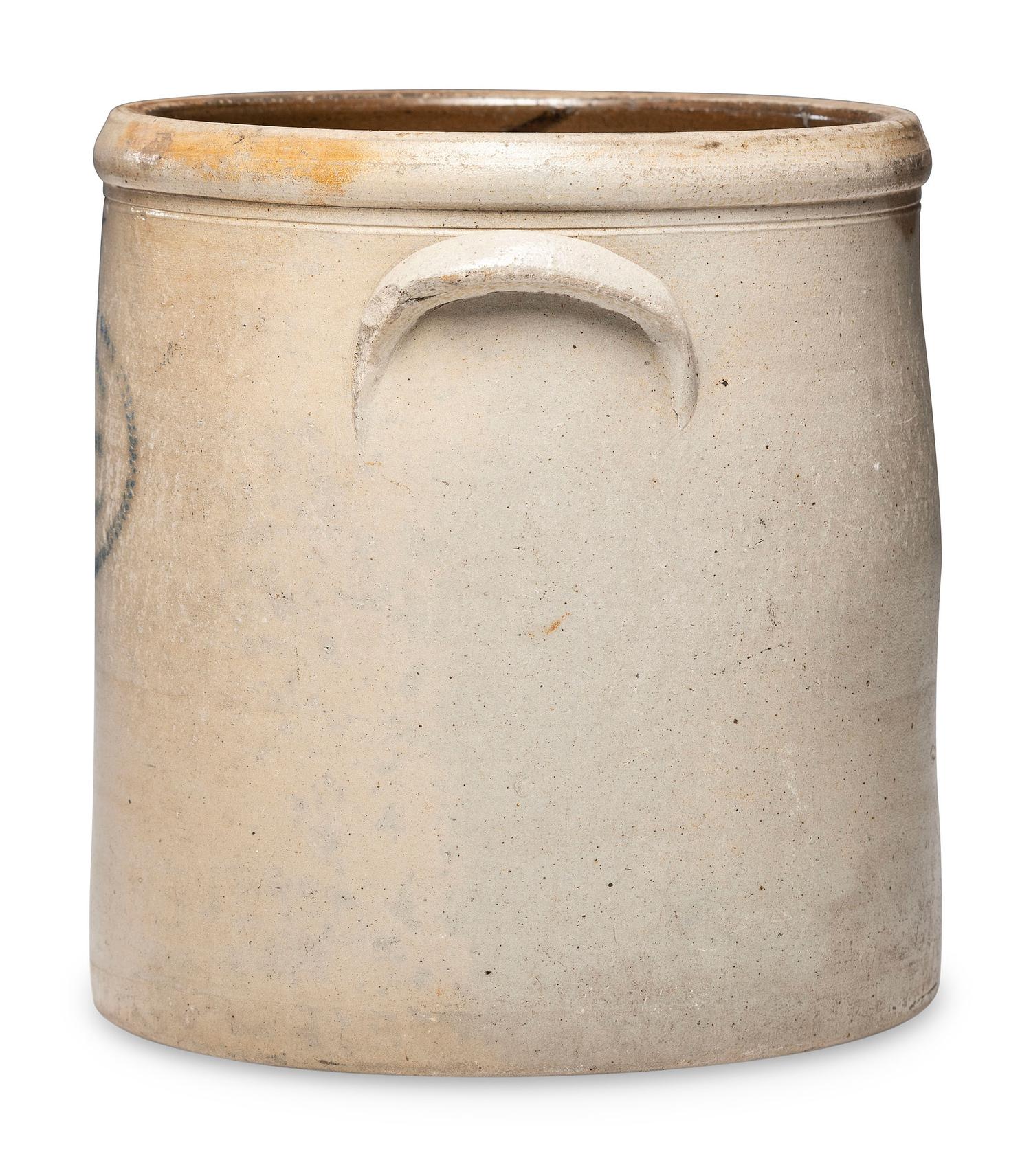 A Jacob Welch Four-Gallon Stoneware Crock