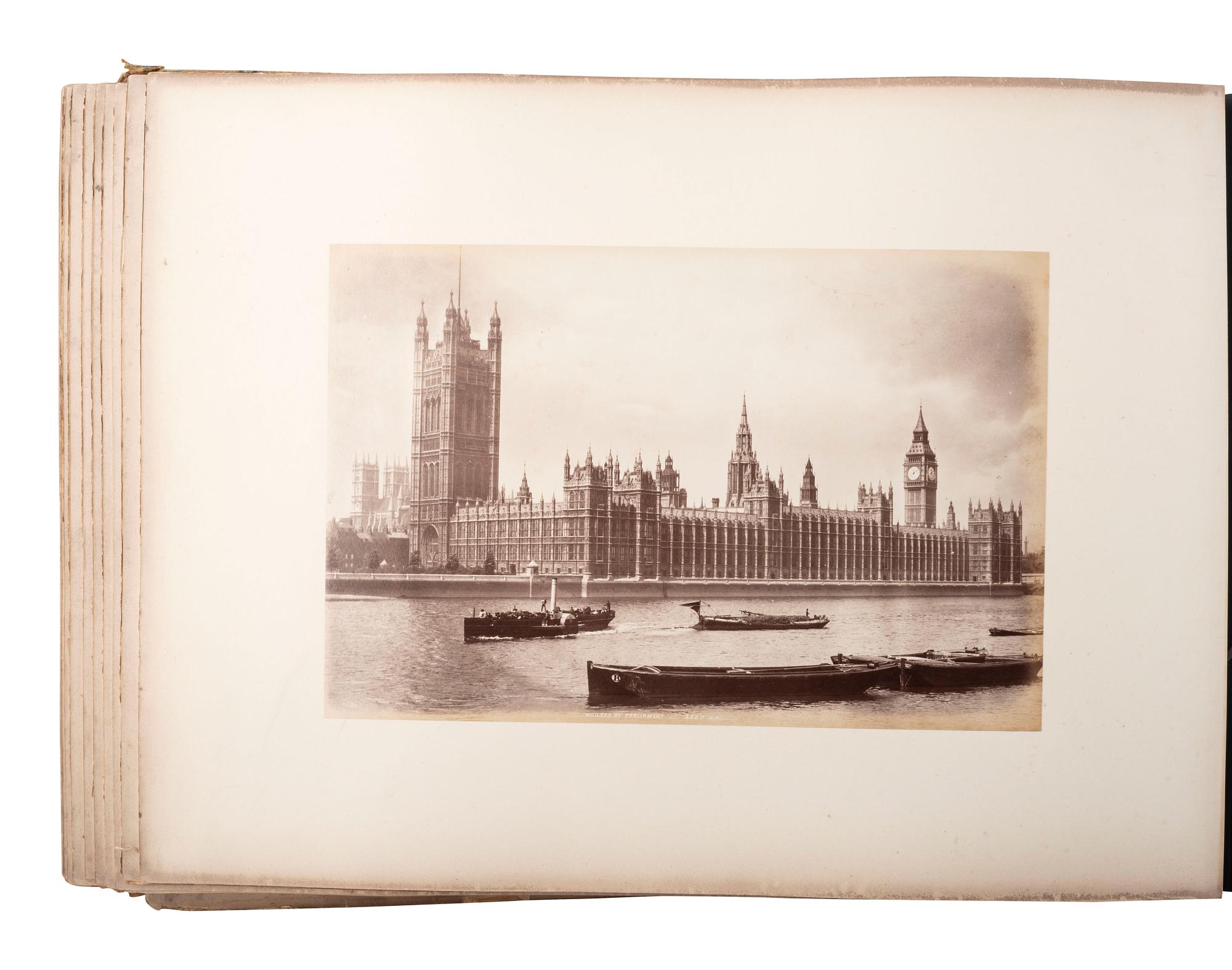 [EARLY PHOTOGRAPHY]. 5 albums with photographs of Europe and Australia.