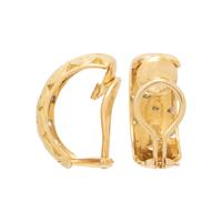 EMIS BEROS, YELLOW GOLD SCROLL MOTIF CLIP EARRINGS