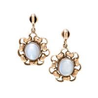 ANTIQUE, ROSE GOLD AND MOONSTONE EARRINGS