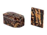 Two English Tortoise-Shell Mounted Articles