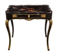 A Louis XV Lacquered Side Table Height 27 x width 29 x depth 17 3/4 inches. — MID-18TH CENTURY