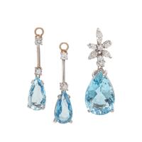 AQUAMARINE AND DIAMOND SET