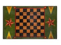 Two Polychrome Painted Game Boards