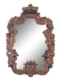 An Italian Baroque Style Giltwood Mirror