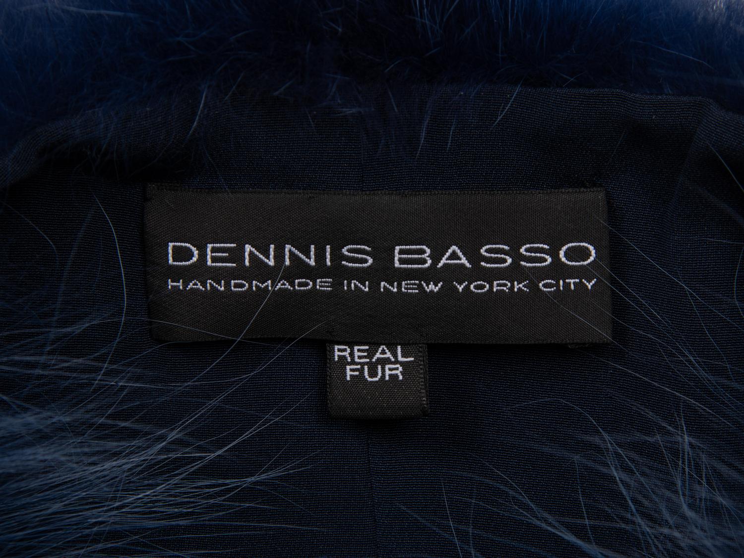 DENNIS BASSO, BLUE FOX FUR BOLERO JACKET