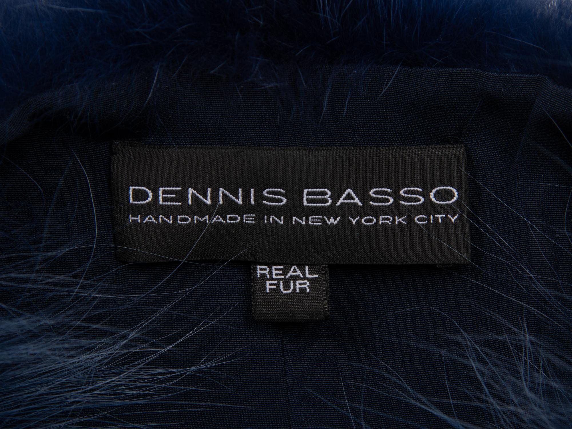 DENNIS BASSO, BLUE FOX FUR BOLERO JACKET