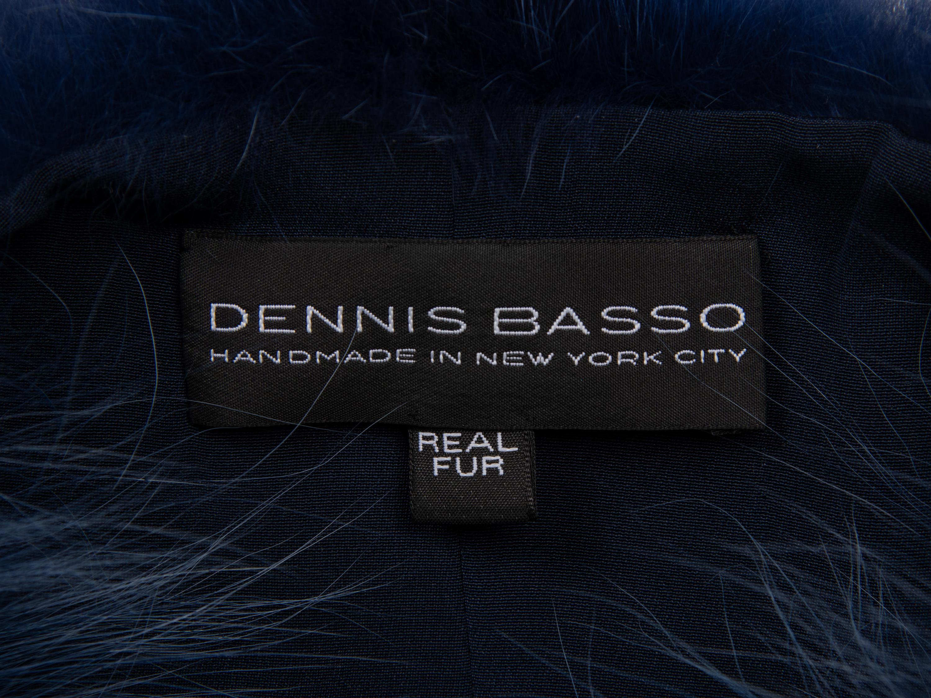 DENNIS BASSO, BLUE FOX FUR BOLERO JACKET