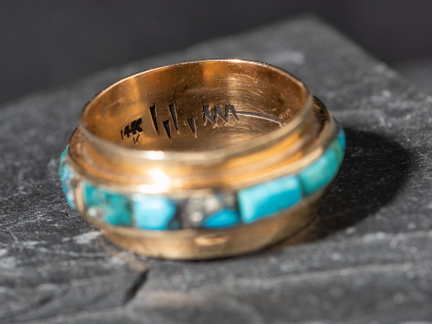 14K Gold and Turquoise Ring