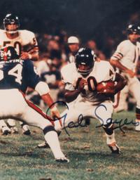 A Group of Walter Payton and Gale Sayers Signed Autograph Photos (Beckett Authentication Services Letters BAS Certified),