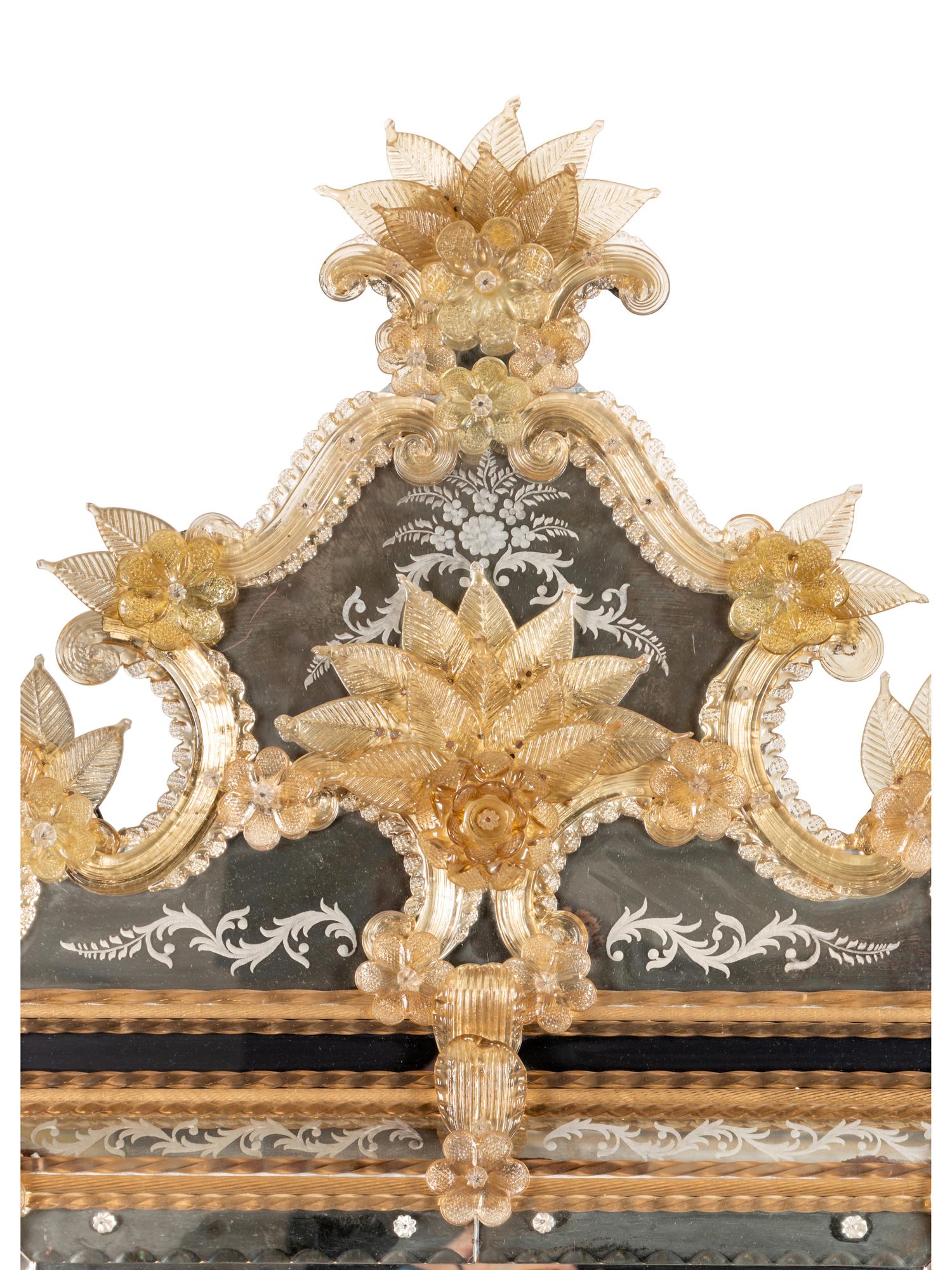 A Venetian Molded Glass Mirror