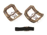 A Pair of Shoe Buckles with Bracelet, 18th Century