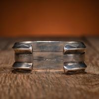 Zuni Silver and Channel Inlaid Turquoise Cuff Bracelet
